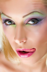 Fototapeta premium woman with red lips