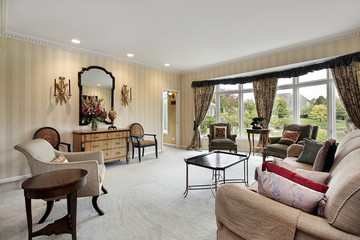 Living room with picture window