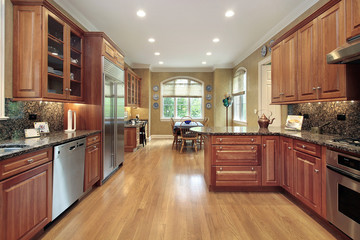 Kitchen with wood cabinetry