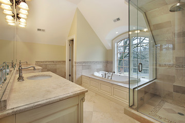 Master bath in new construction home