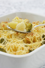 Gratin pâtes et brocolis