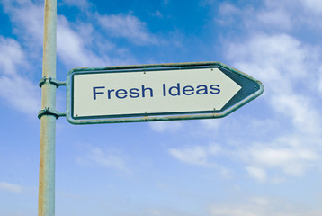 Road sign to fresh ideas