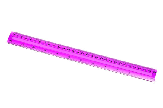 plastic pink ruler