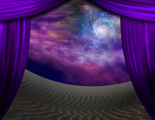 High Resolution Desert Sands and curtains