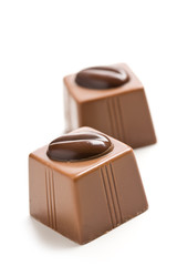 two chocolate pralines