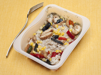 Healthy Chicken, Rice and Peppers Dinner