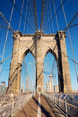 Manhattan Brooklyn Bridge closeup