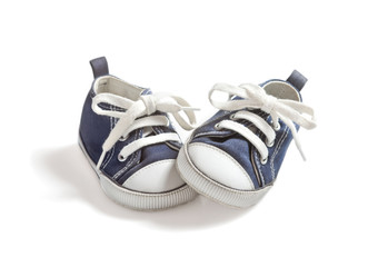 blue kid sneakers on white - 27668205