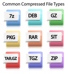 Compressed File Type Icons
