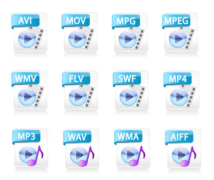Video Audio File Type Icons