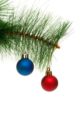 Christmas decoration isolated on the white background