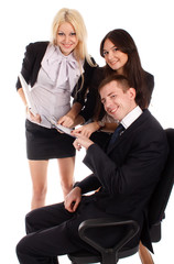 Business team reports to the leader