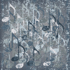 abstract cracked background grey musical note