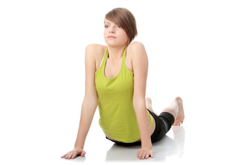 Fototapeta premium Teen girl exercising