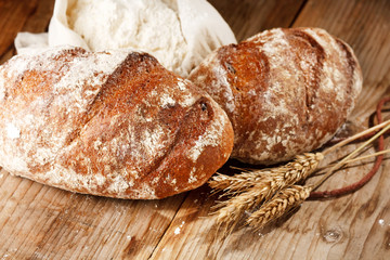 fresh bread on the table