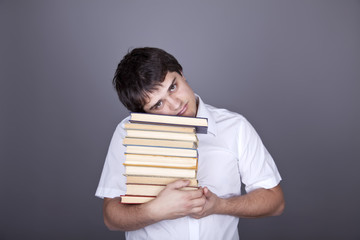 Funny men with books.