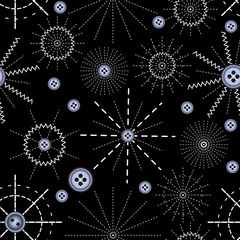 Snowflakes pattern of thread