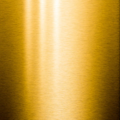 Brushed gold metal plate with reflections - 27674474