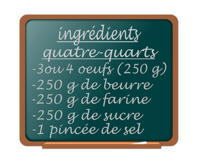 INGREDIENTS QUATRE-QUARTS