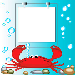 Frame with crab