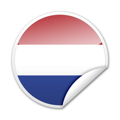 Pegatina bandera Holanda con reborde