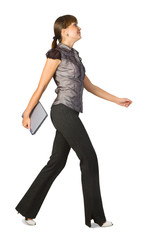 Obraz premium beautiful girl with laptop