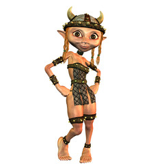 freches Wikinger Mädchen