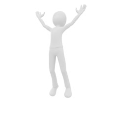 3d man success businessman