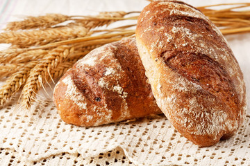 fresh bread on the table
