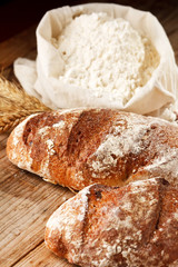 fresh bread on the table