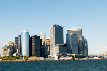 Fototapeta premium New York city panorama with tall skyscrapers