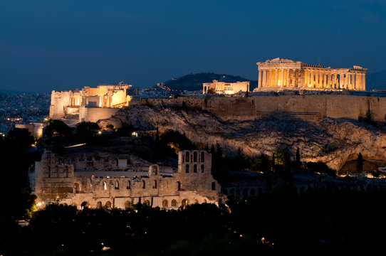 Acropolis at dusk