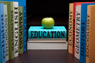 education study books and apple