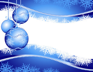 Christmas background in blue