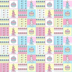 Christmas colorful patchwork