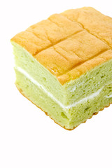 Piece of cake on white background