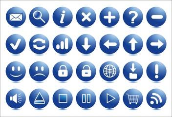 web internet icons and buttons