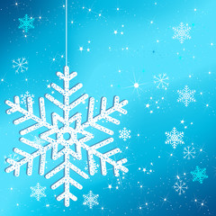 Beautiful vector winter background with silver globe