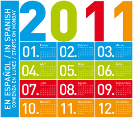 Colorful Calendar 2011 (Spanish)