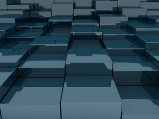 Fototapeta premium 3D blocks in an abstract pattern