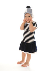 Baby girl in sailor suit