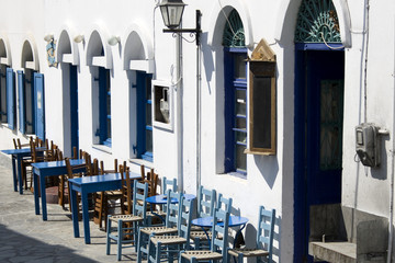 Empty greek cafè - Astypalea Island - Greece