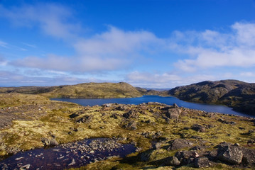 Musta Tunturi. Ridge on the Kola Peninsula, Arctic Russia