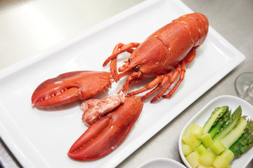 Lobster on plate