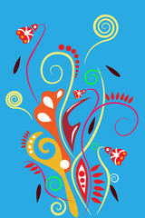 Fototapeta premium Floral abstract background