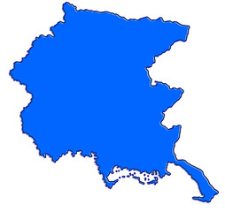 Cartina Friuli blu