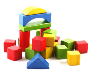 Fototapeta premium Wooden building blocks