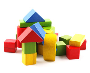 Obraz premium Wooden building blocks