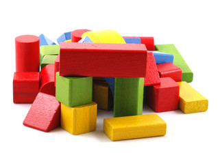 Wooden building blocks