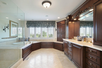 Master bath in luxury home